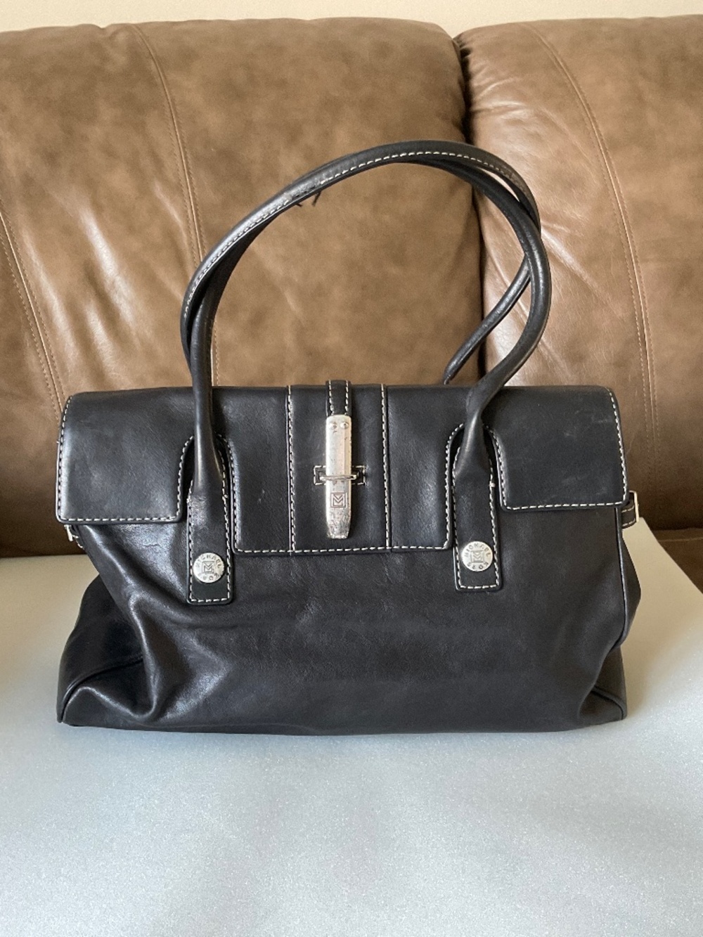 MICHAEL KORS Black Satchel Soft Leather